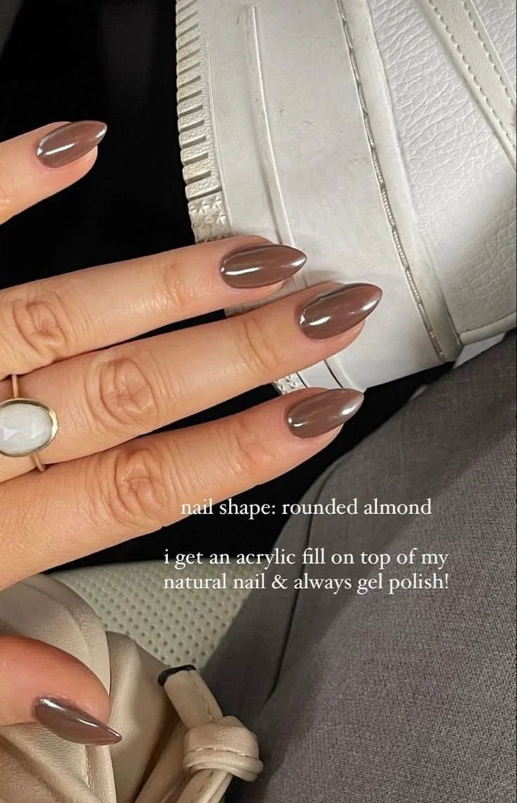 brown glazed nails