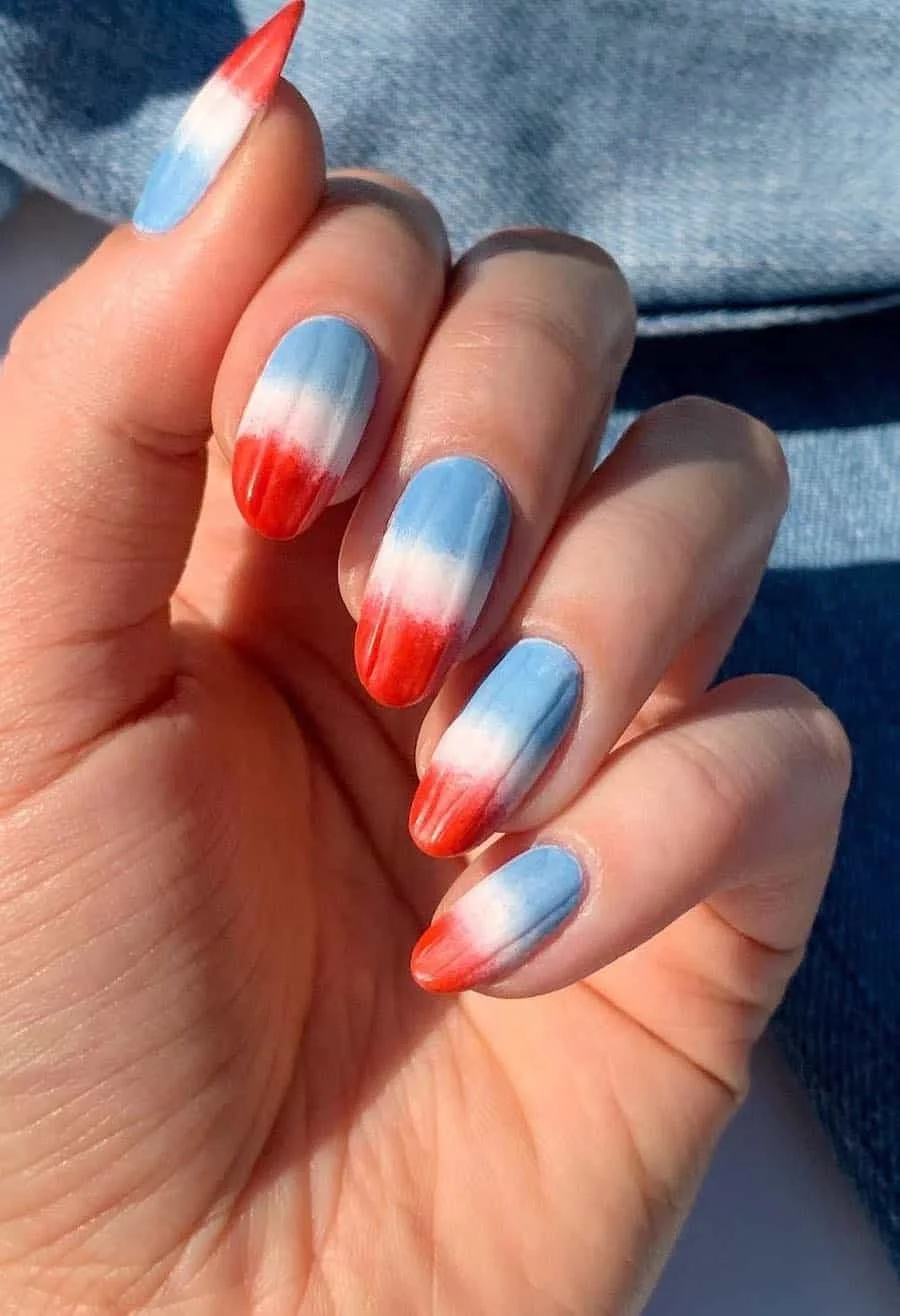 4th of july popsicle nails