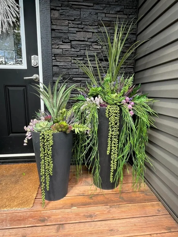 Faux Succulent Planter Drop Ins