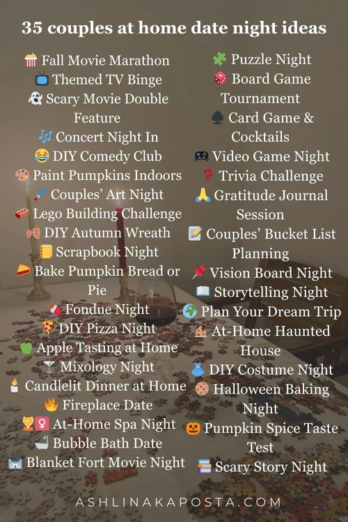 40 Cozy + Romantic At-Home Fall Date Night Ideas for Couples (2026 ...