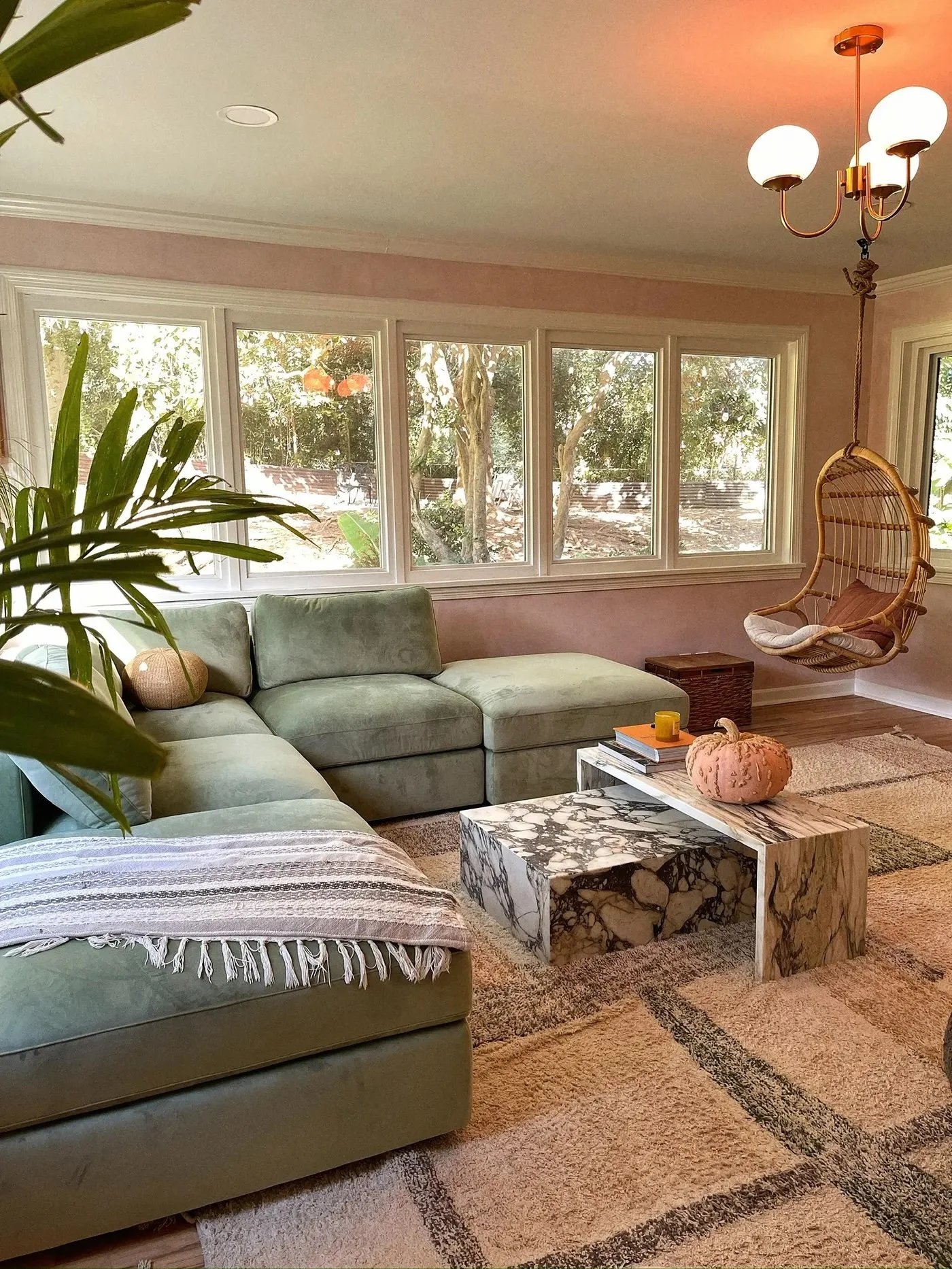 sage green modern sofa sectional