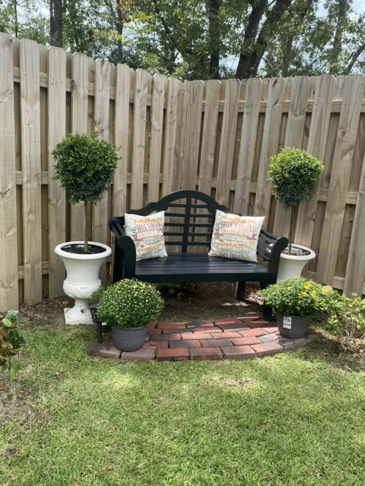 garden seating area