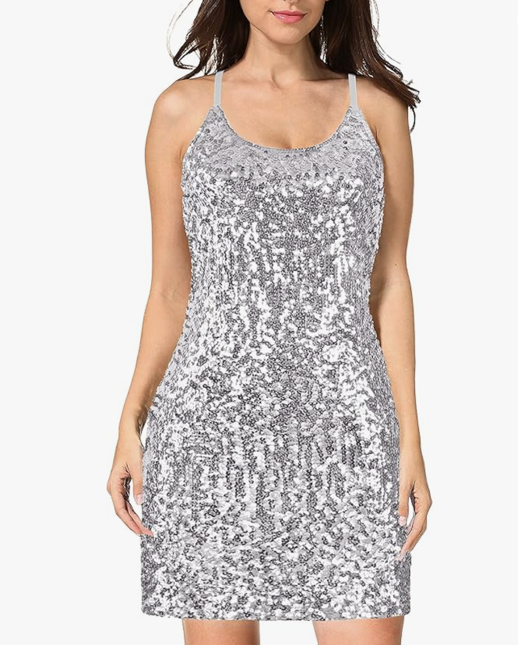 silver mini dress