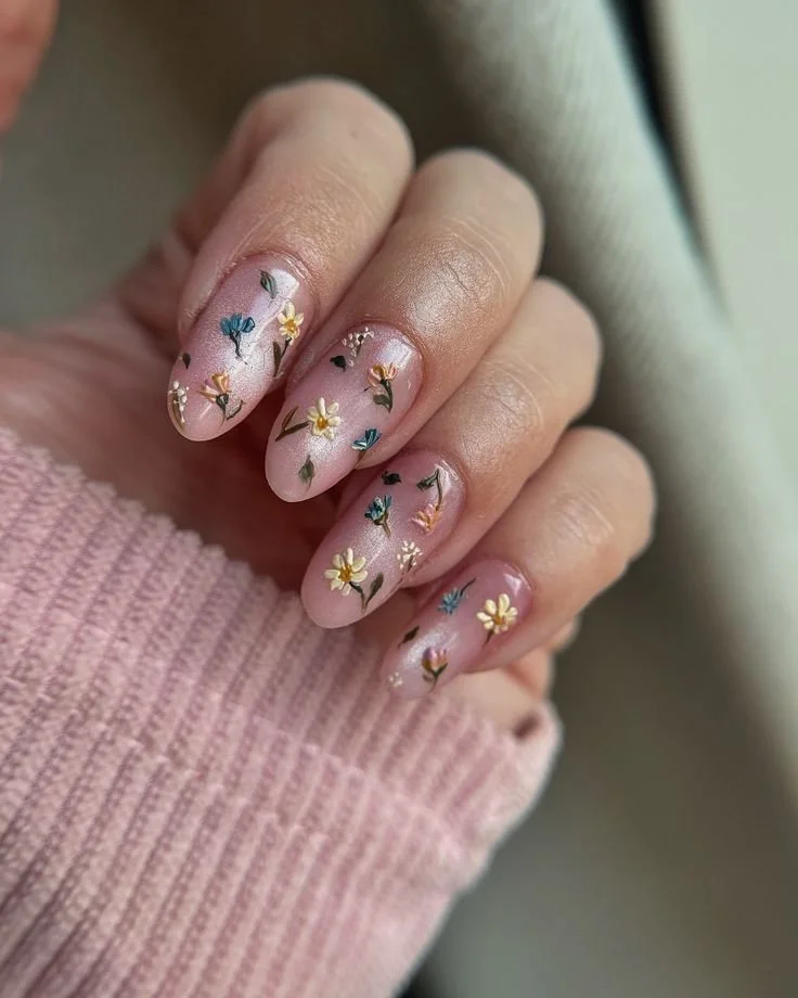 floral nails