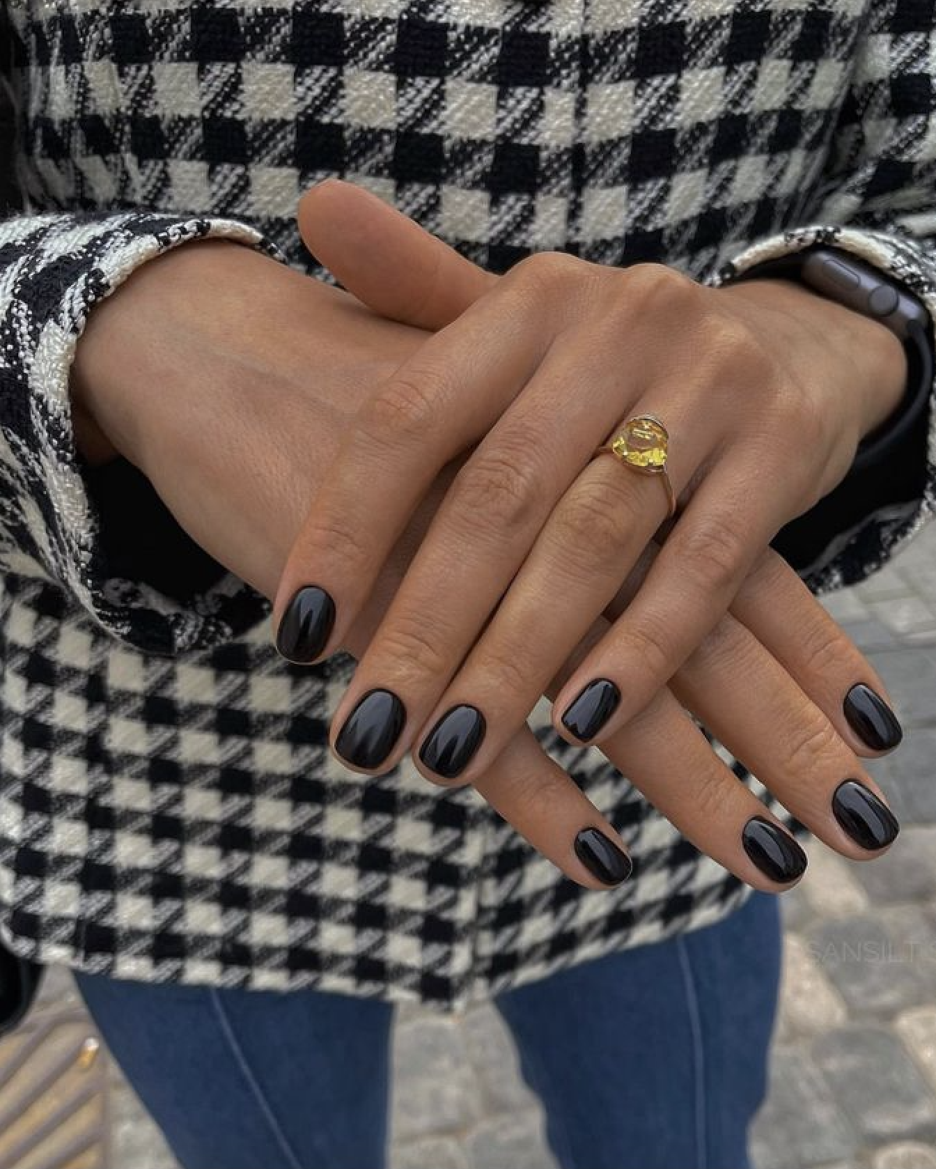 17 Black Glitter Nail Ideas for a Polished, Sparkly Mani