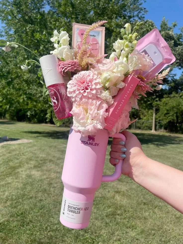Pink Stanley Cup Gift  Basket Idea