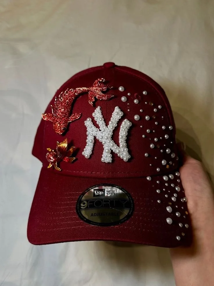blinged out baseball cap