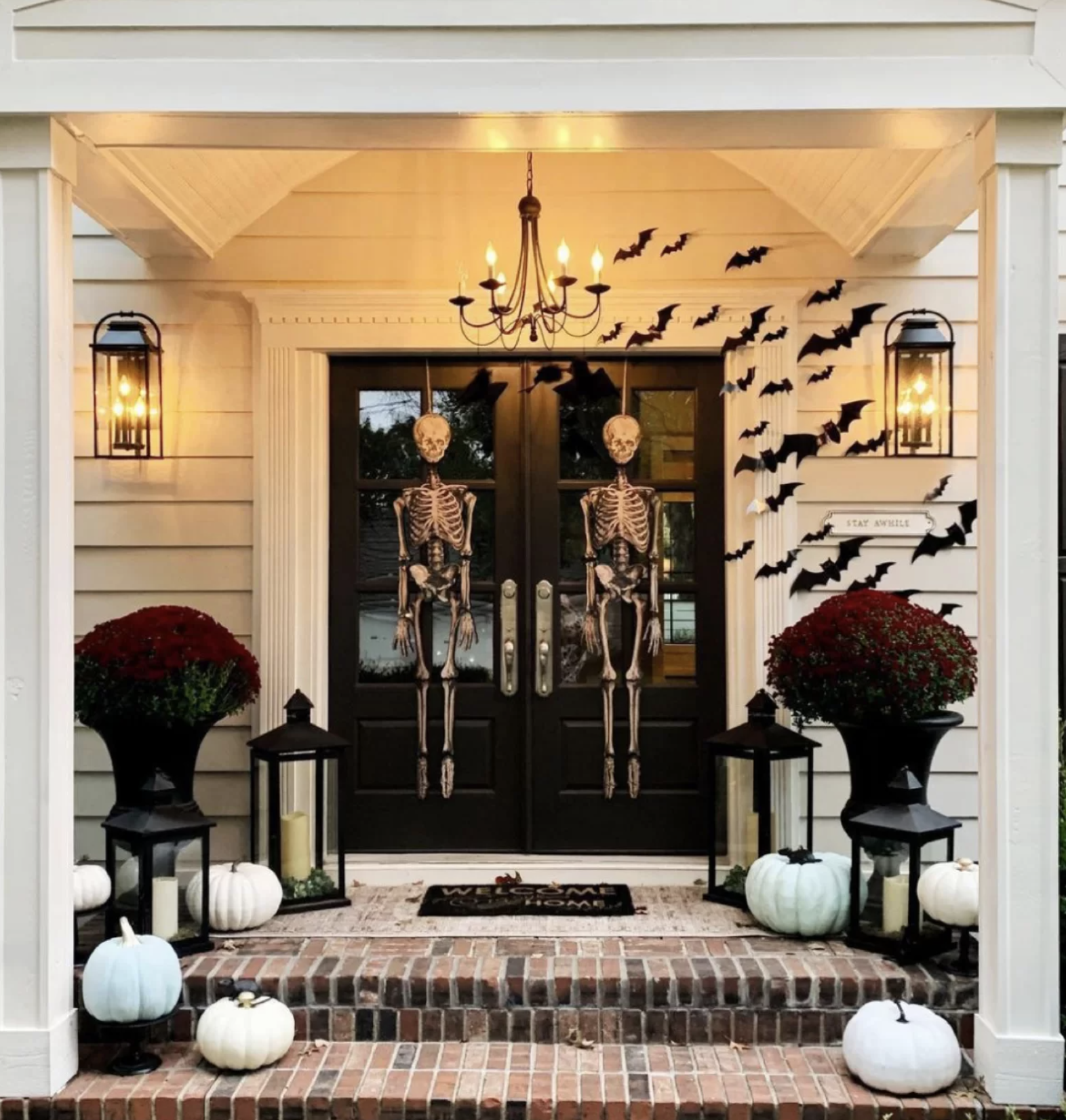 moody halloween front porch