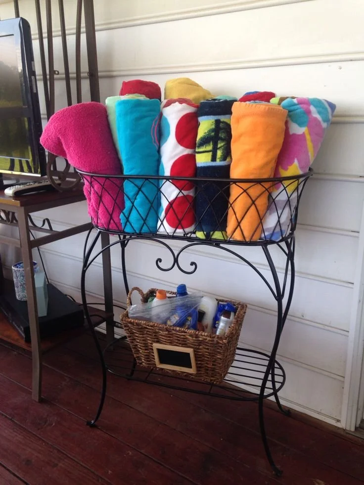 pool towel organization ideas