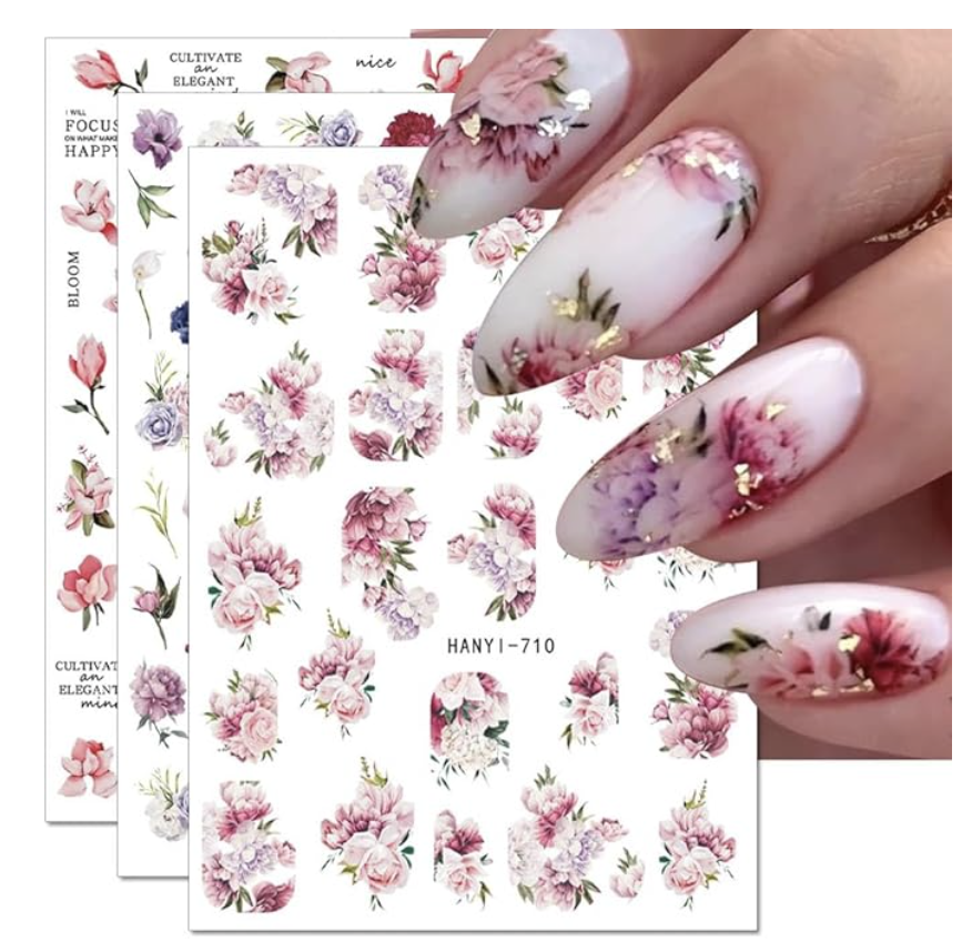 floral nail stickers
