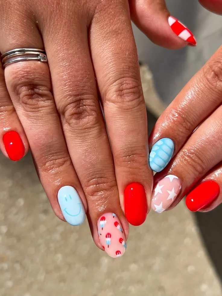 4th of july nails
