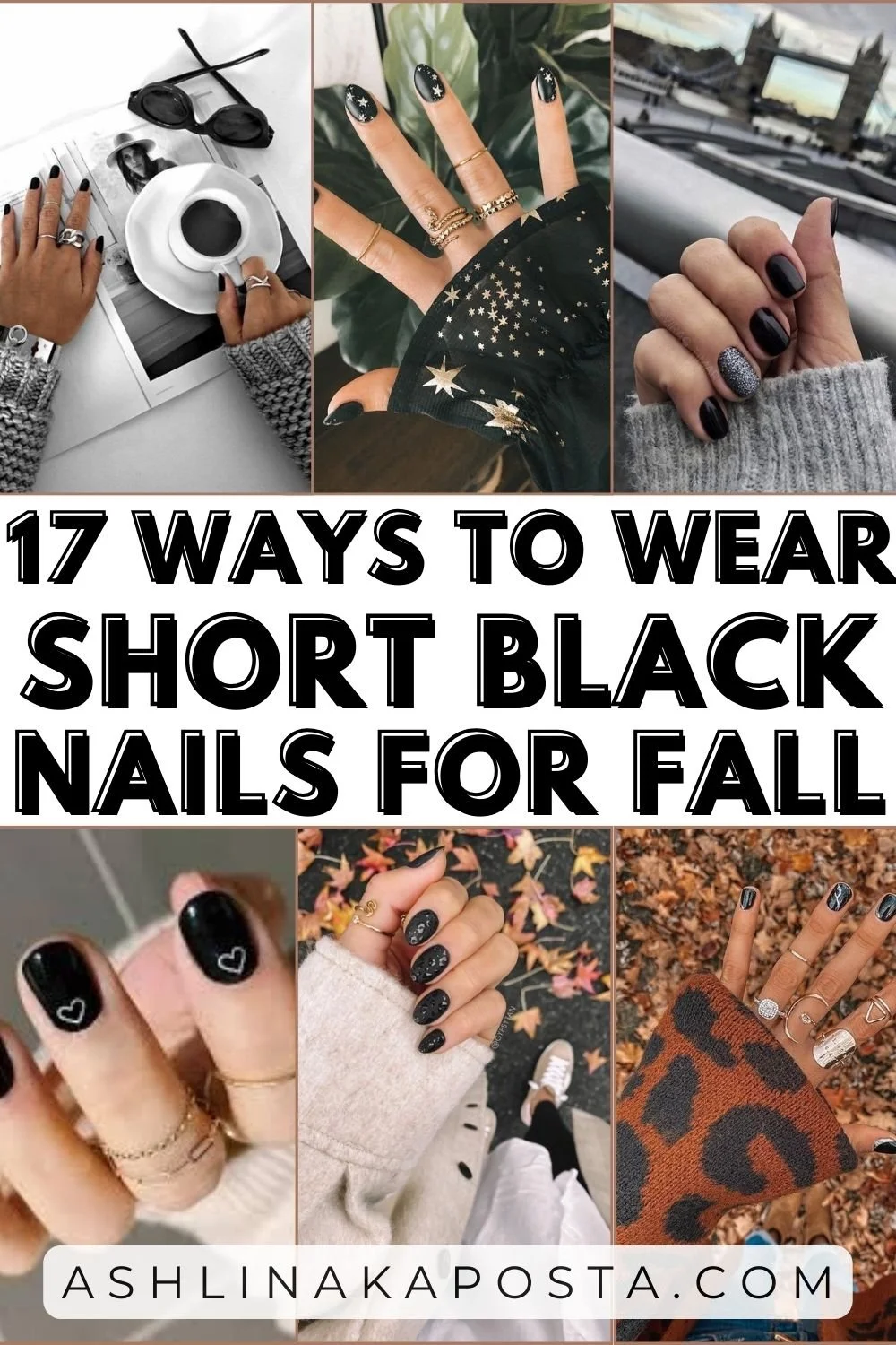 SHORT BLACK NAILS FALL