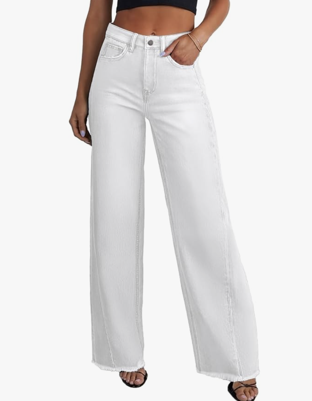 white denim jeans