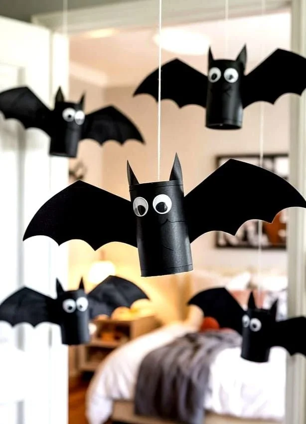 toilet paper roll hanging bats