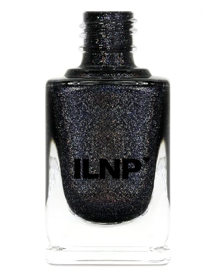 black glitter nail polish