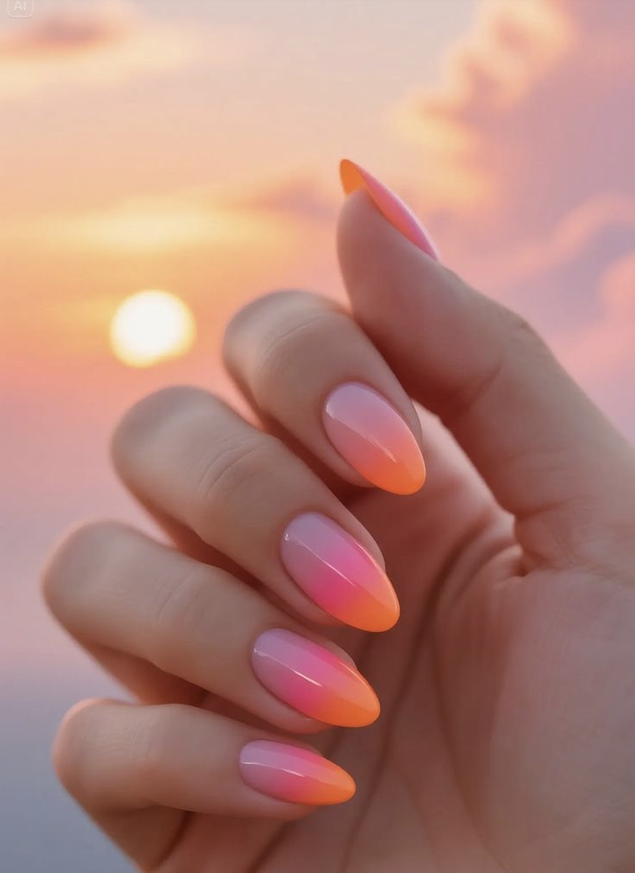 sunset nails