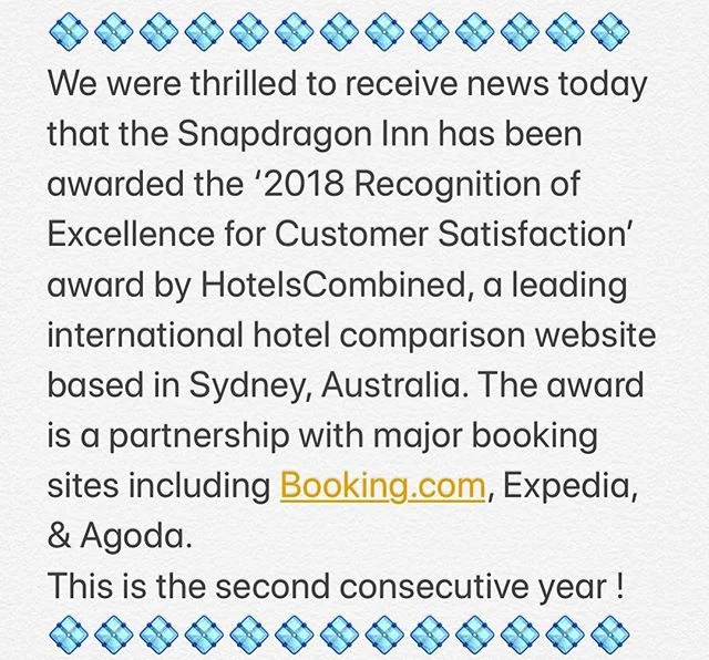 Second year in a row!
Awards like this made possible with wonderful guests. .
.
.
#awards #hospitality #hotels #inn #bandb #guests #vacation #holiday #customerservice #tripadvisor #getaway #escape #weekend #weekendvibes #visit #visitvermont #vermont 