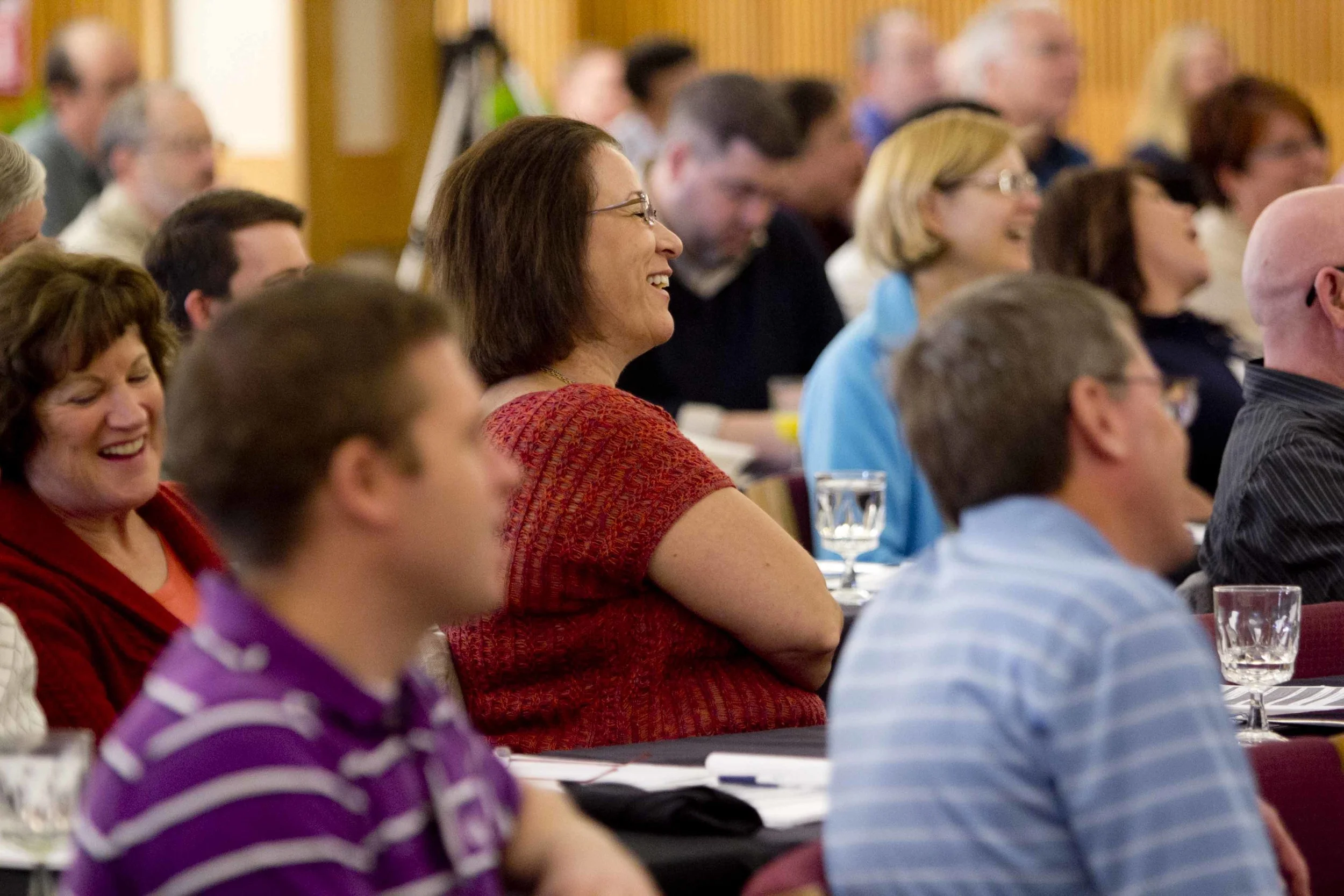 Attendees enjoying the
presentation.