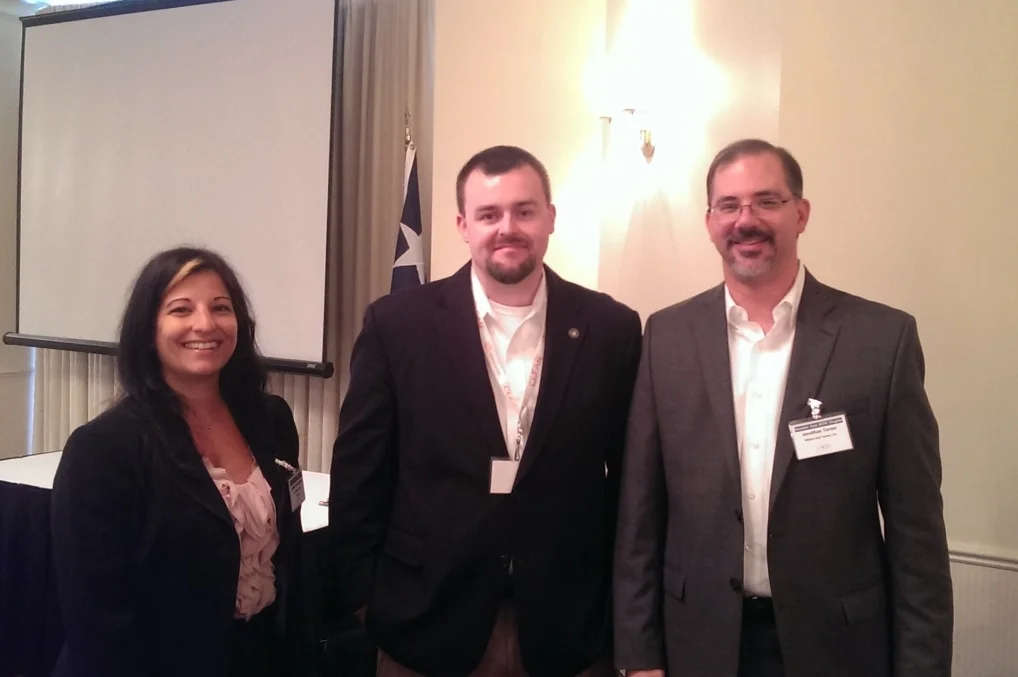 Speaker Cynthia Hetherington, CFE, Chapter President Ryan Hubbs, CFE, and speaker Jonathan Turner, CFE.
