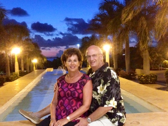 Sobine and wife Sherry in Cancun, Mexico.