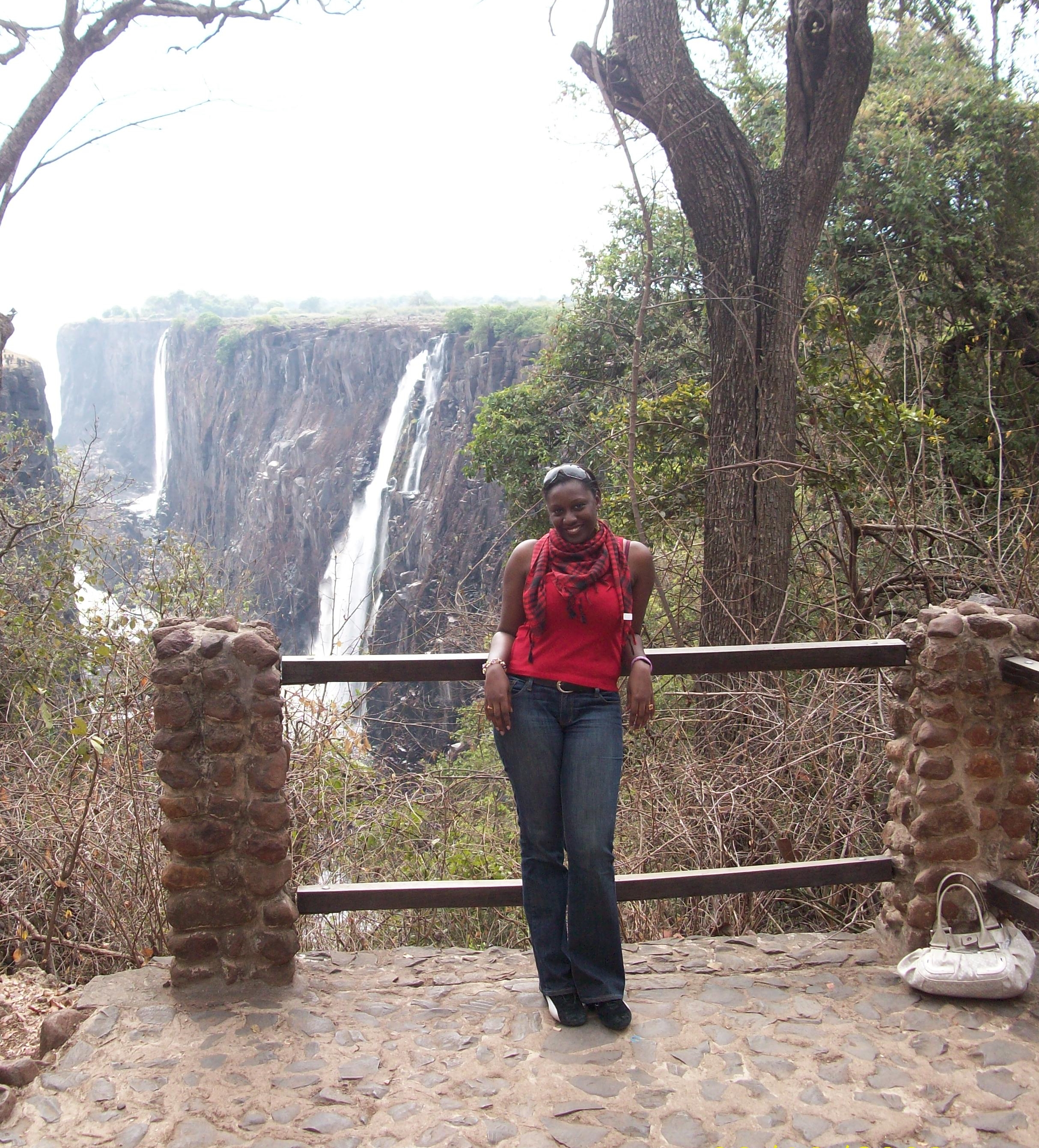 At Victoria Falls in Zambia.