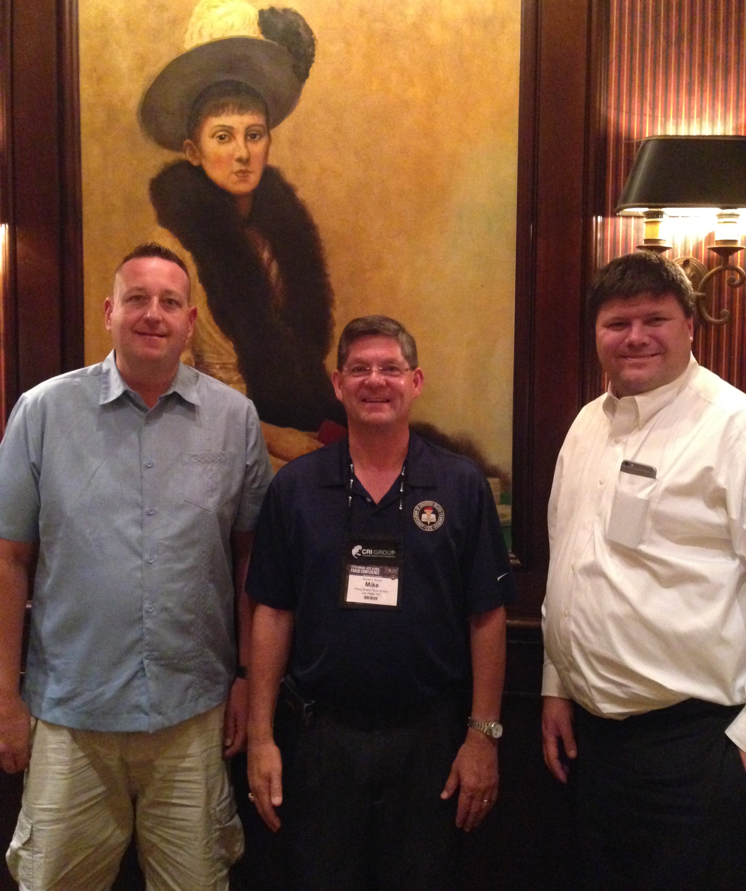 Tournament winner Chris Dransfeldt with Las Vegas Chapter Leaders Mike Rosten and James Vaughn