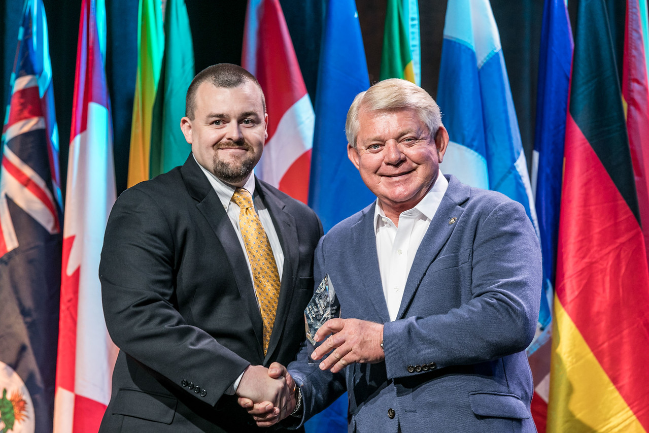 Ryan Hubbs, CFE, accepting the Chapter Website of the Year award on behalf of the Houston Area Chapter