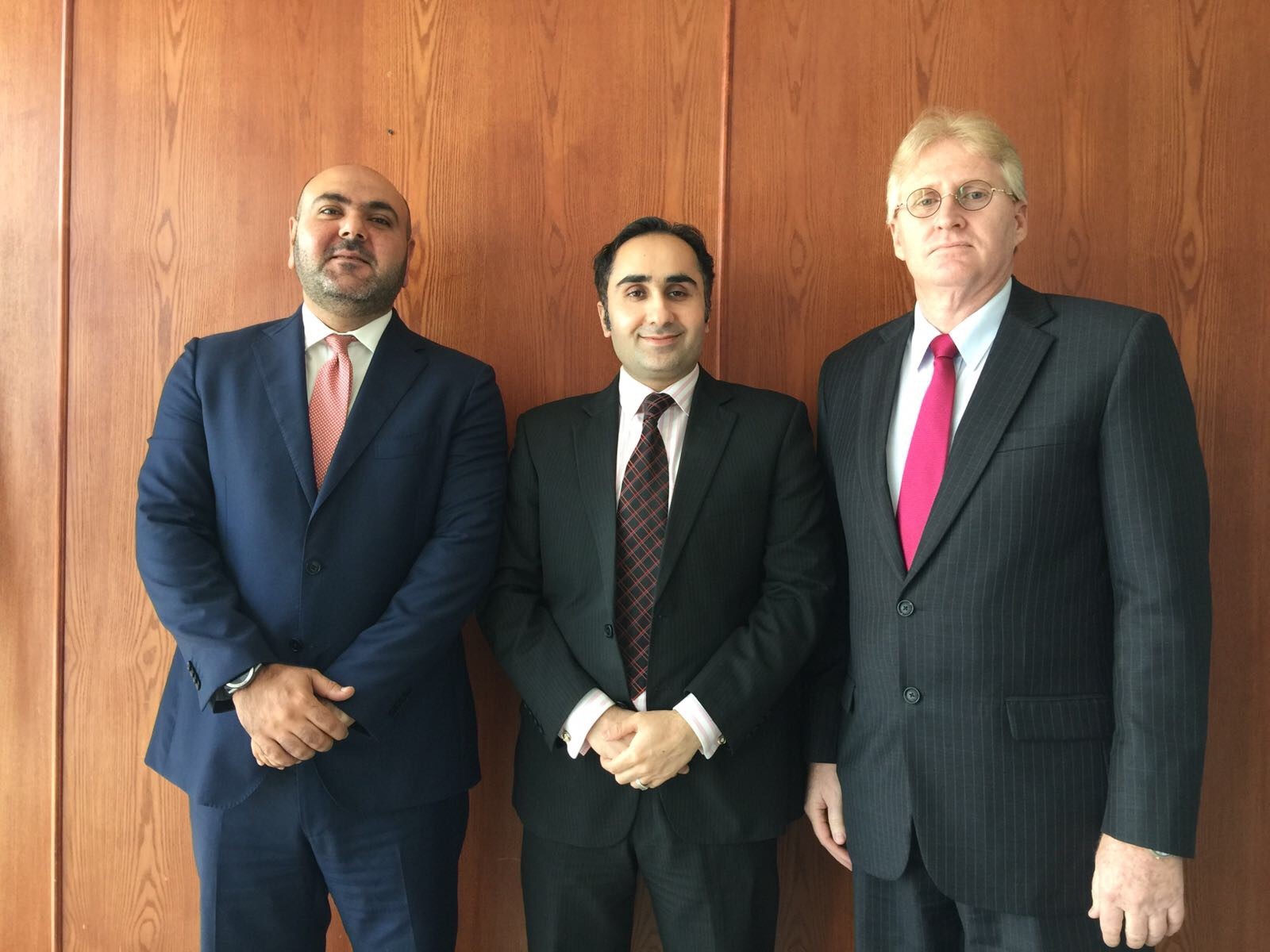  Doha Chapter Leaders. From left to right, Charbel Mehanna, CFE, Imran Zia, CFE, and Ralph Lake, CFE 