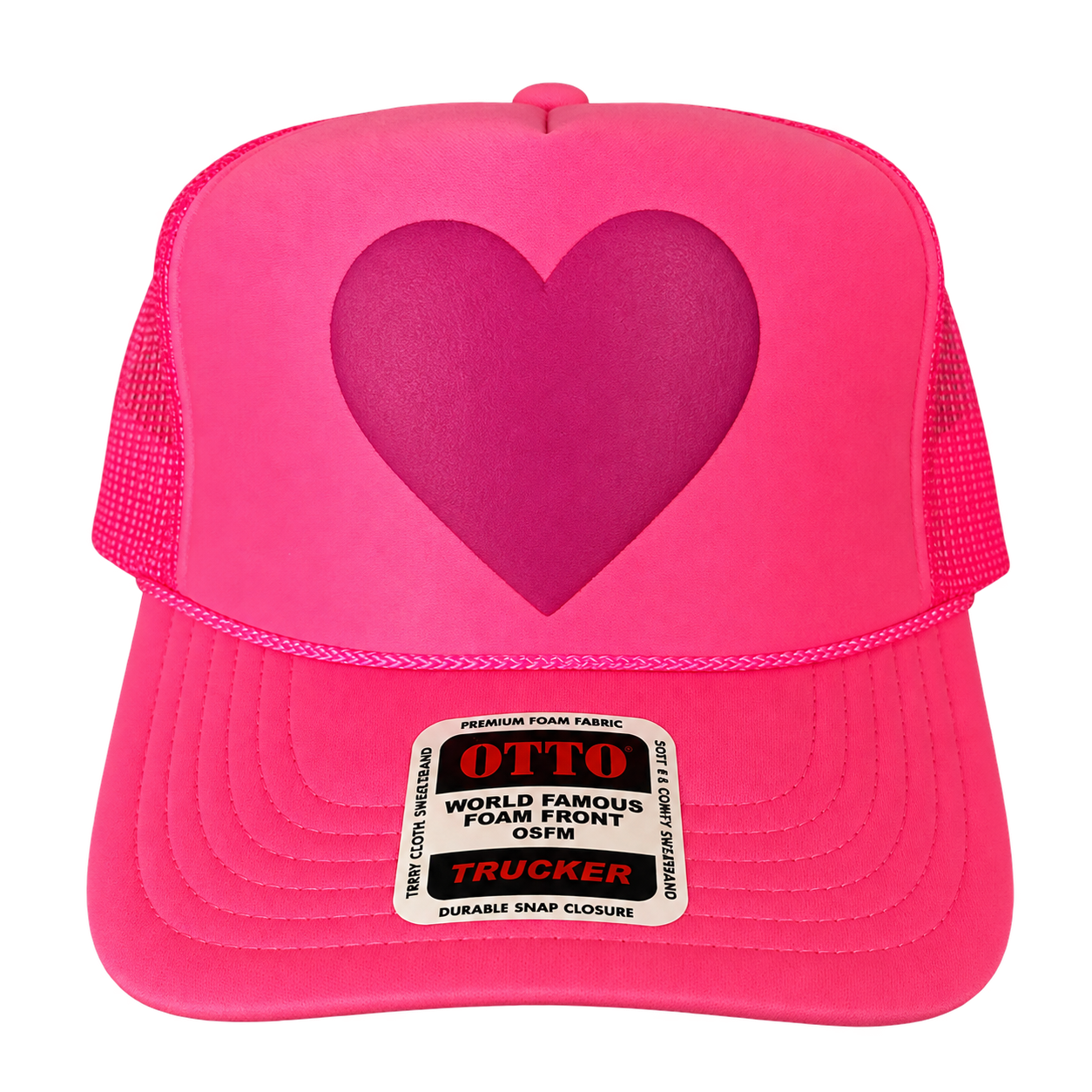 Hot Pink Heart Trucker