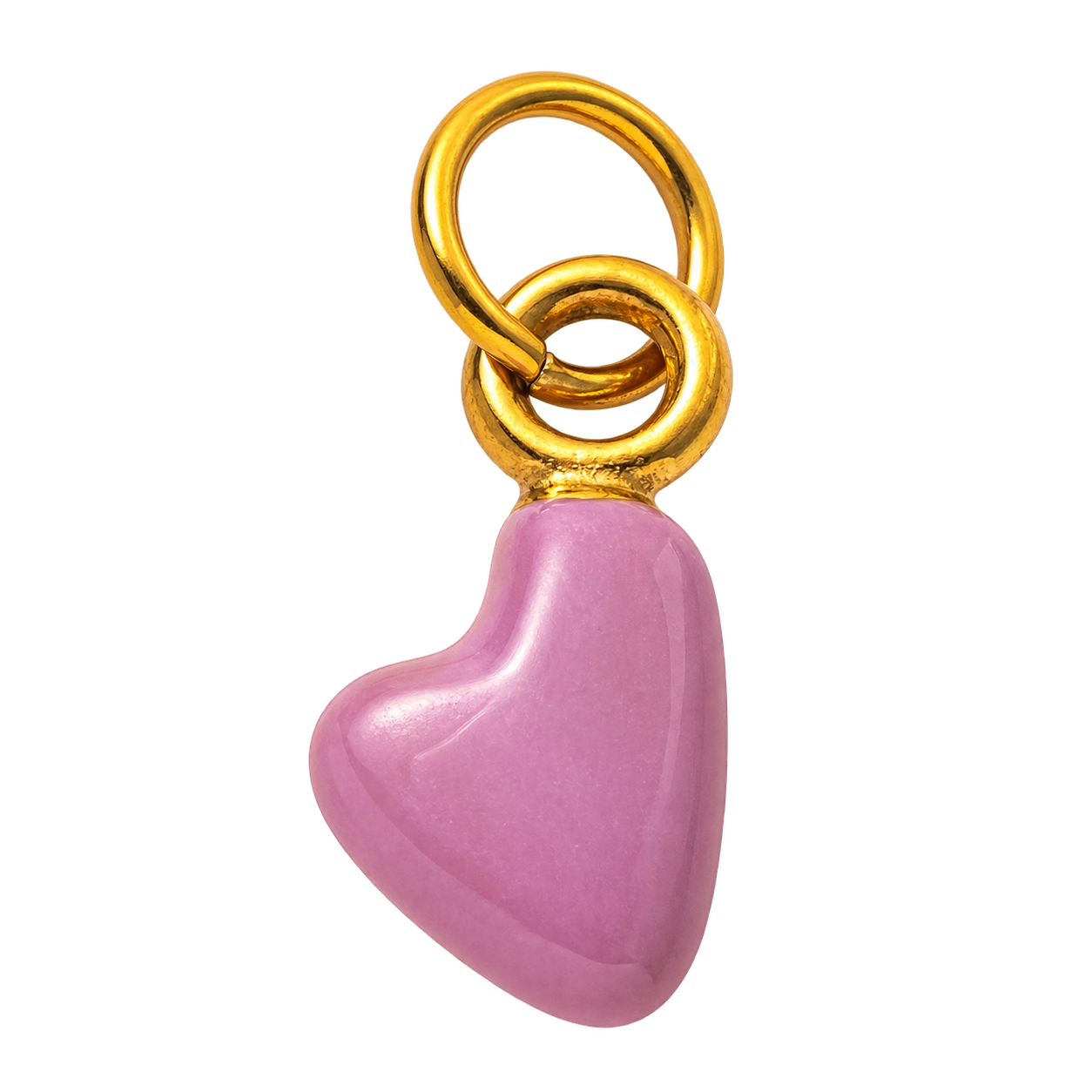 Small Lavender Heart Charm