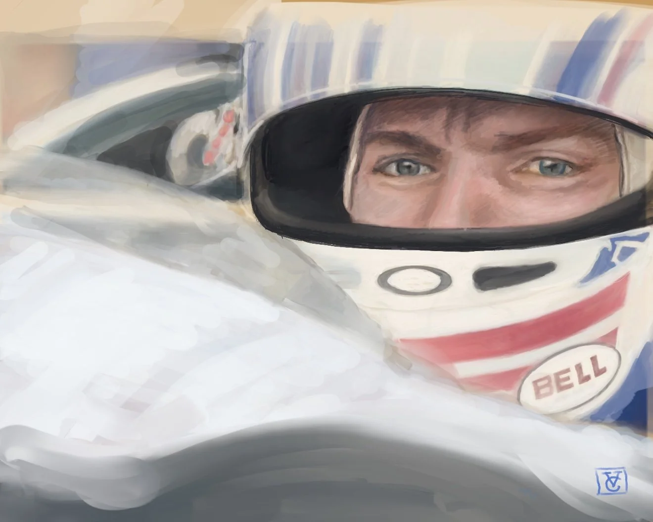  Visors Up Series -No. 4 - Digital Painting 