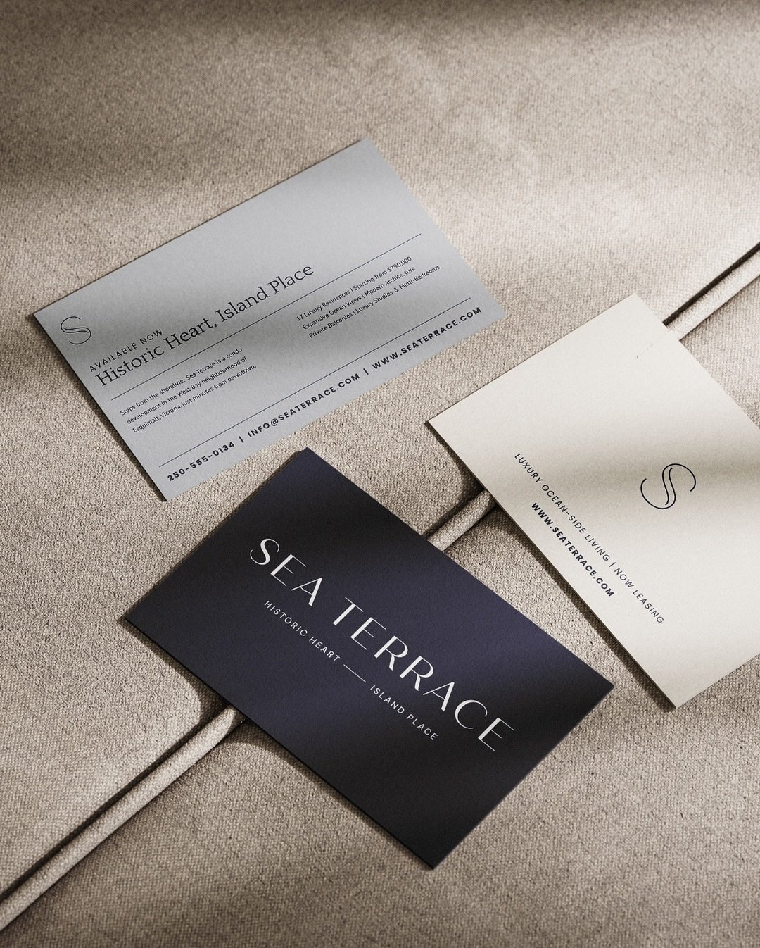 ✨ Just launched: a brand for Sea Terrace, a luxury seaside condo development in Esquimalt, BC.

This identity called for a refined, quietly confident presence&mdash;positioning Sea Terrace as a rare opportunity in a changing neighborhood. With ocean 
