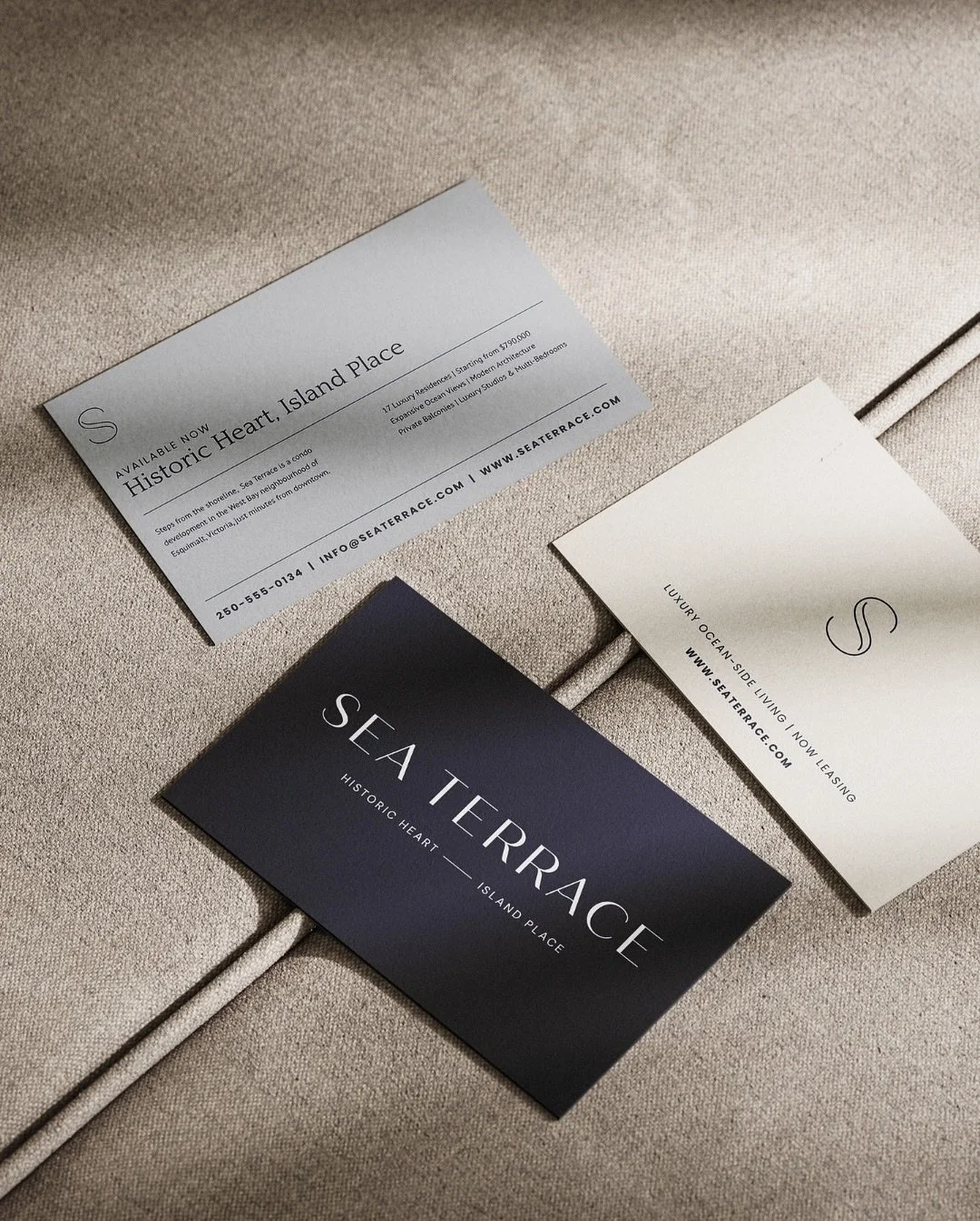✨ Just launched: a brand for Sea Terrace, a luxury seaside condo development in Esquimalt, BC.

This identity called for a refined, quietly confident presence&mdash;positioning Sea Terrace as a rare opportunity in a changing neighborhood. With ocean 