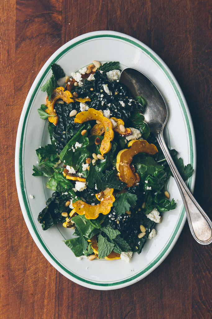 Swiss Chard And Winter Squash Salad With Pomegranate Vinaigrette Milly S Kitchen