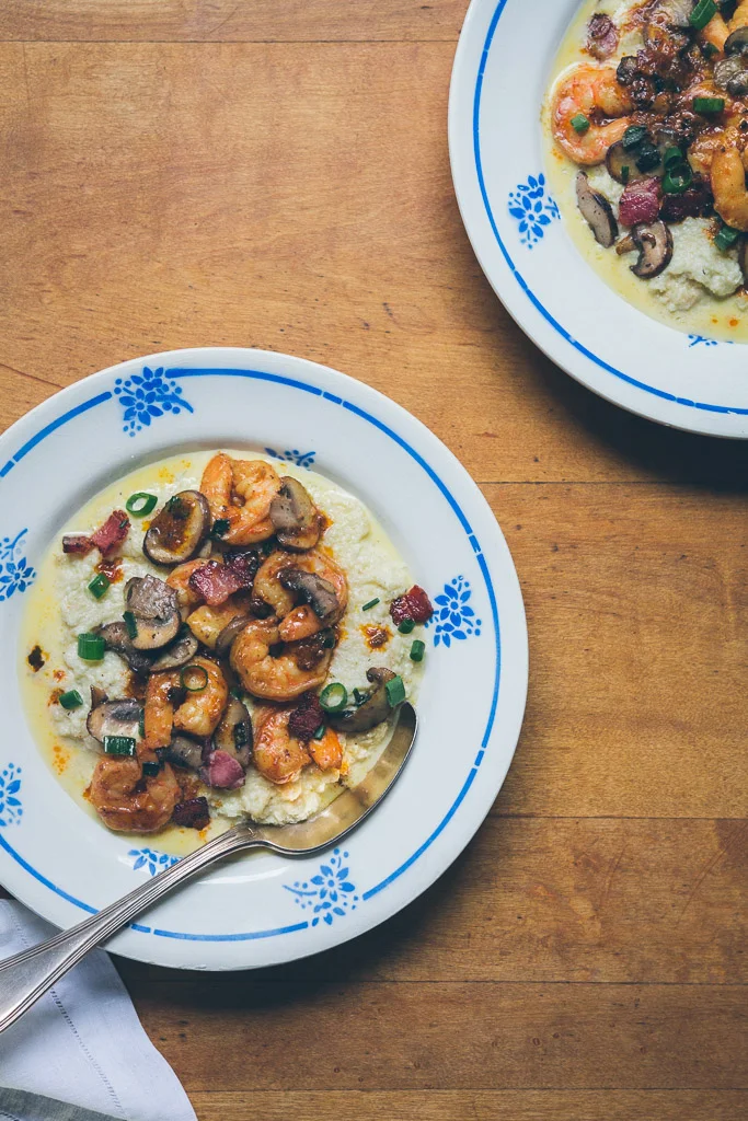 shrimp and cauliflower grits on millys-kitchen.com