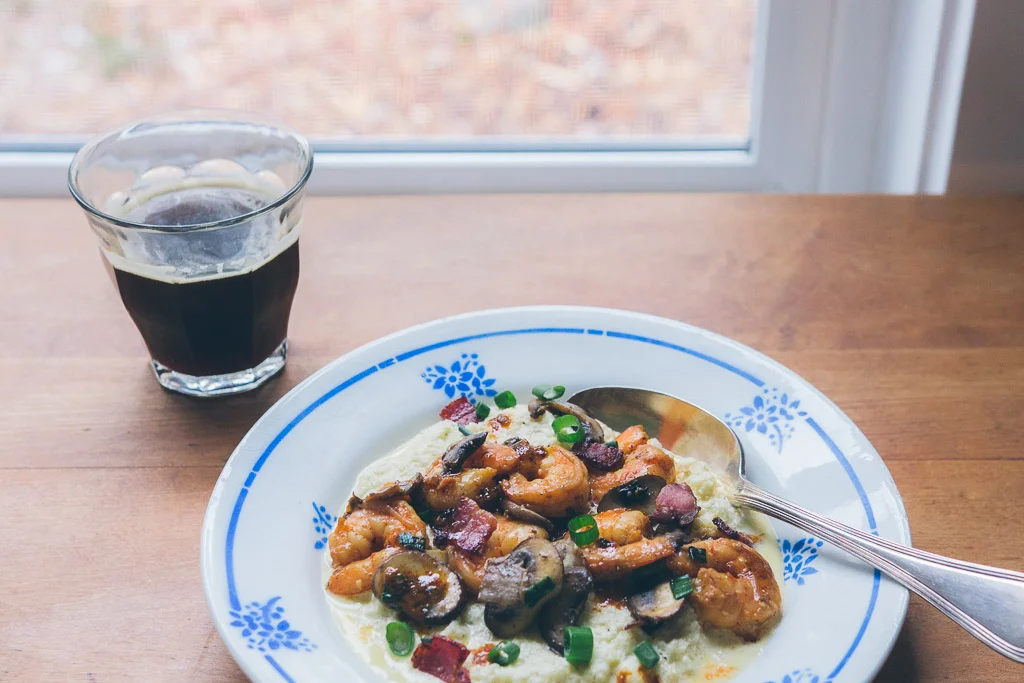 shrimp and cauliflower grits on millys-kitchen.com