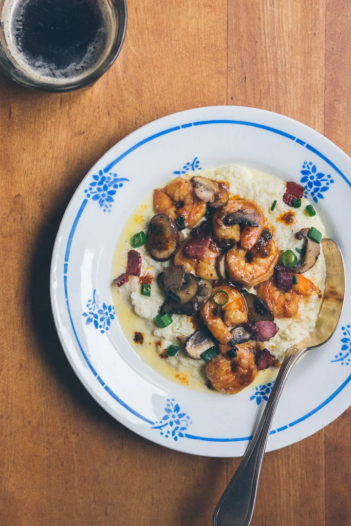 shrimp and cauliflower grits on millys-kitchen.com