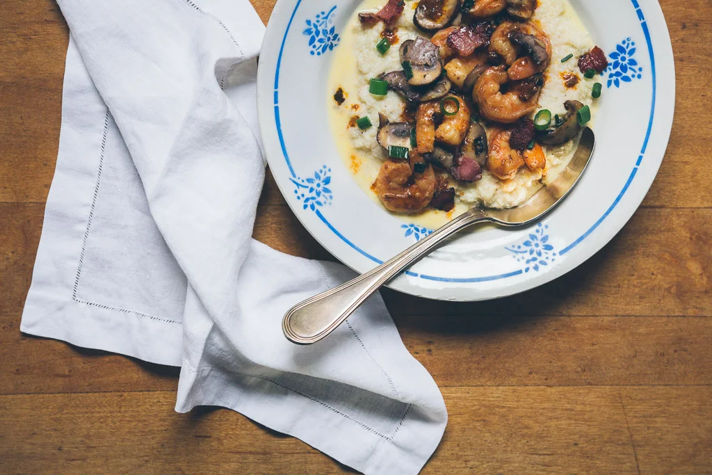 shrimp and cauliflower grits on millys-kitchen.com