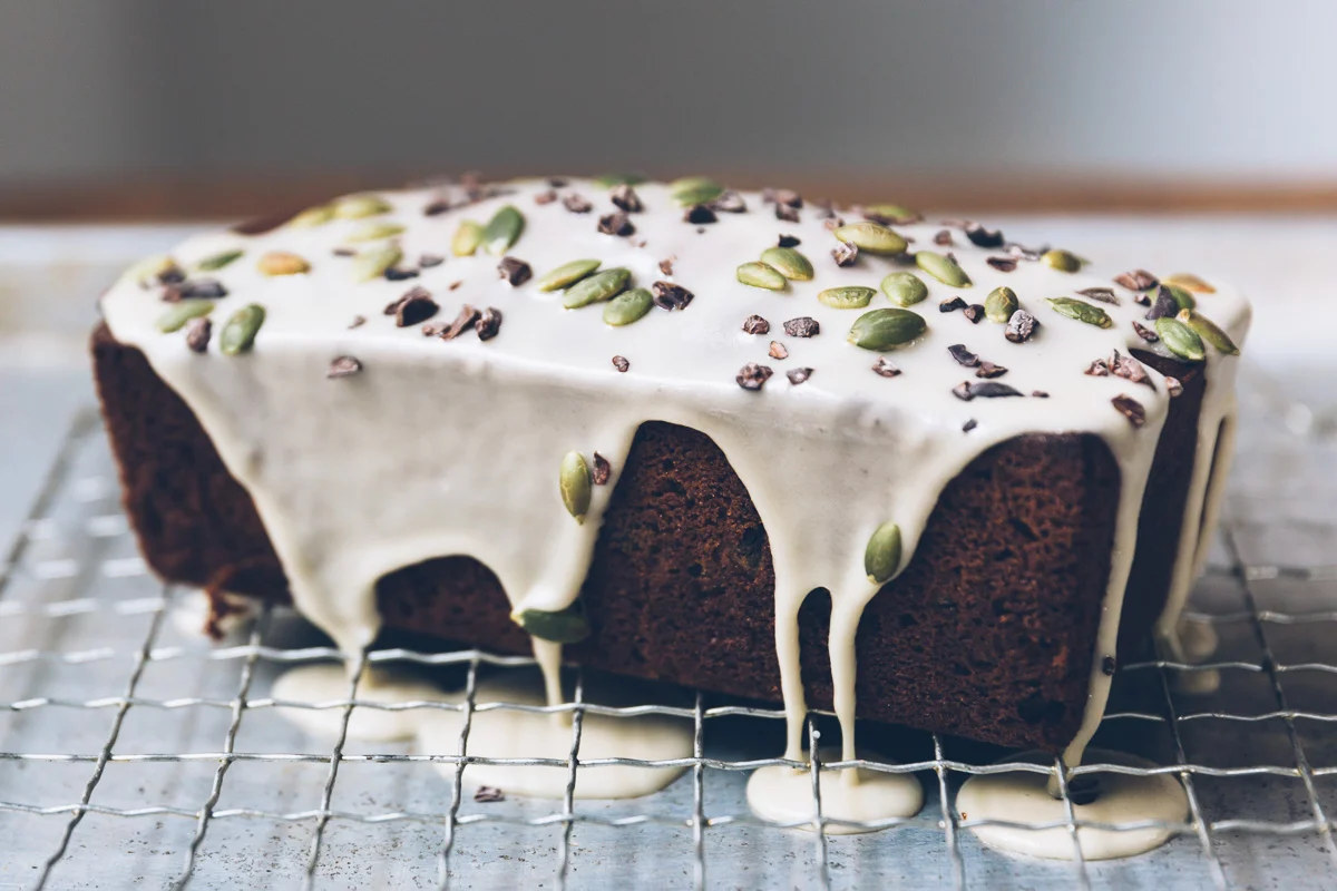 kuri squash and olive oil cake with dark chocolate