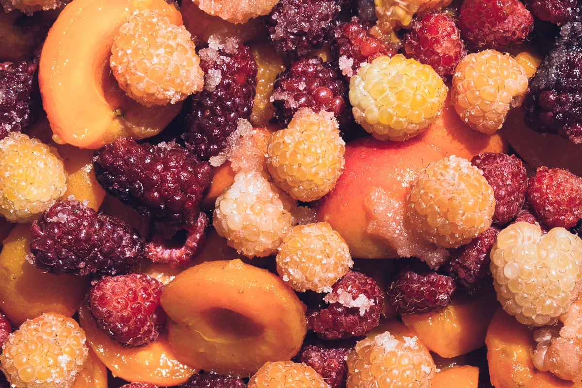 apricot triple berry galette