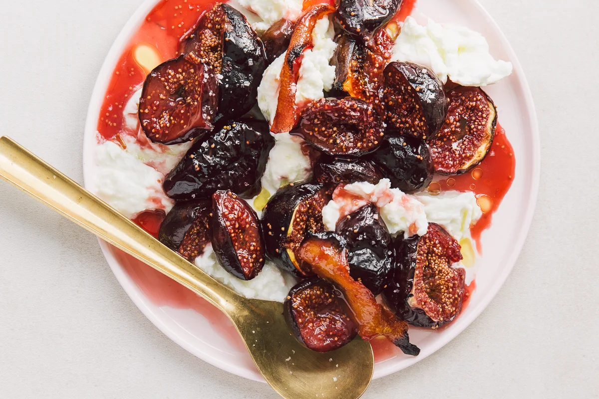dump your plans in the trash + roasted figs with mozzarella
