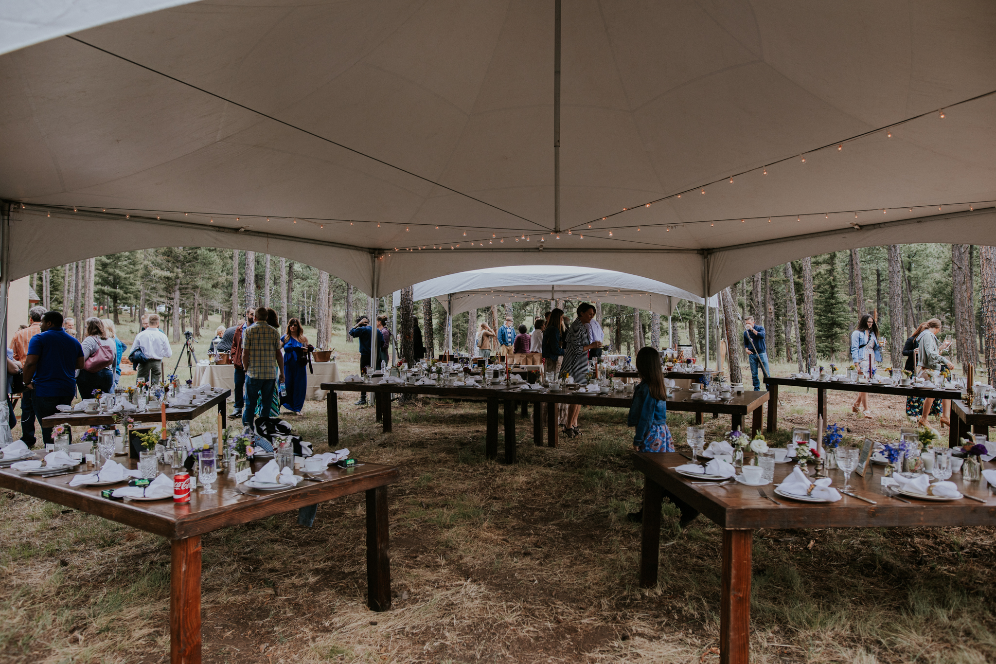 Taos New Mexico Elopement Photographer - backyard tented wedding