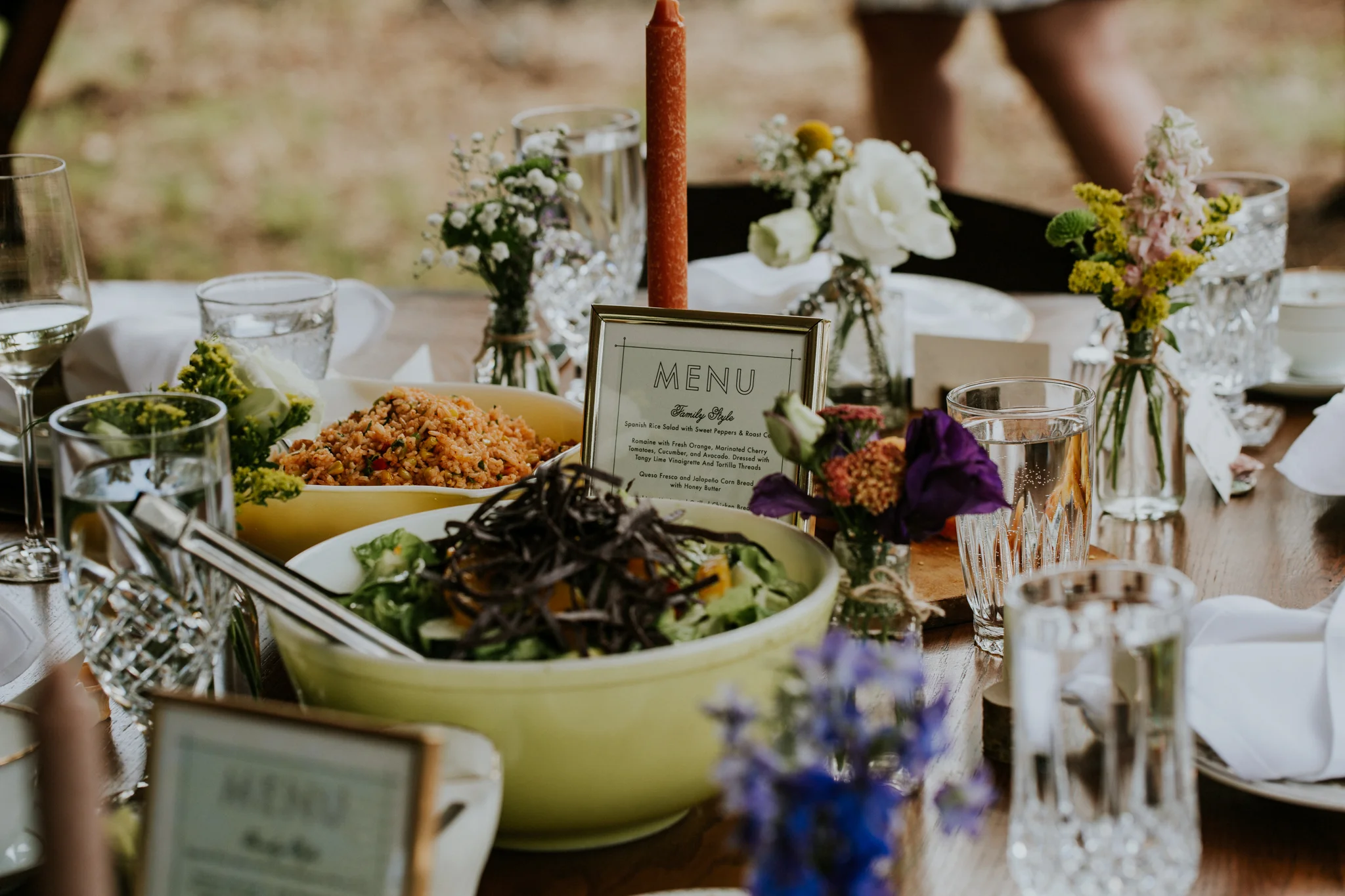 Taos New Mexico Elopement Photographer - tented backyard reception