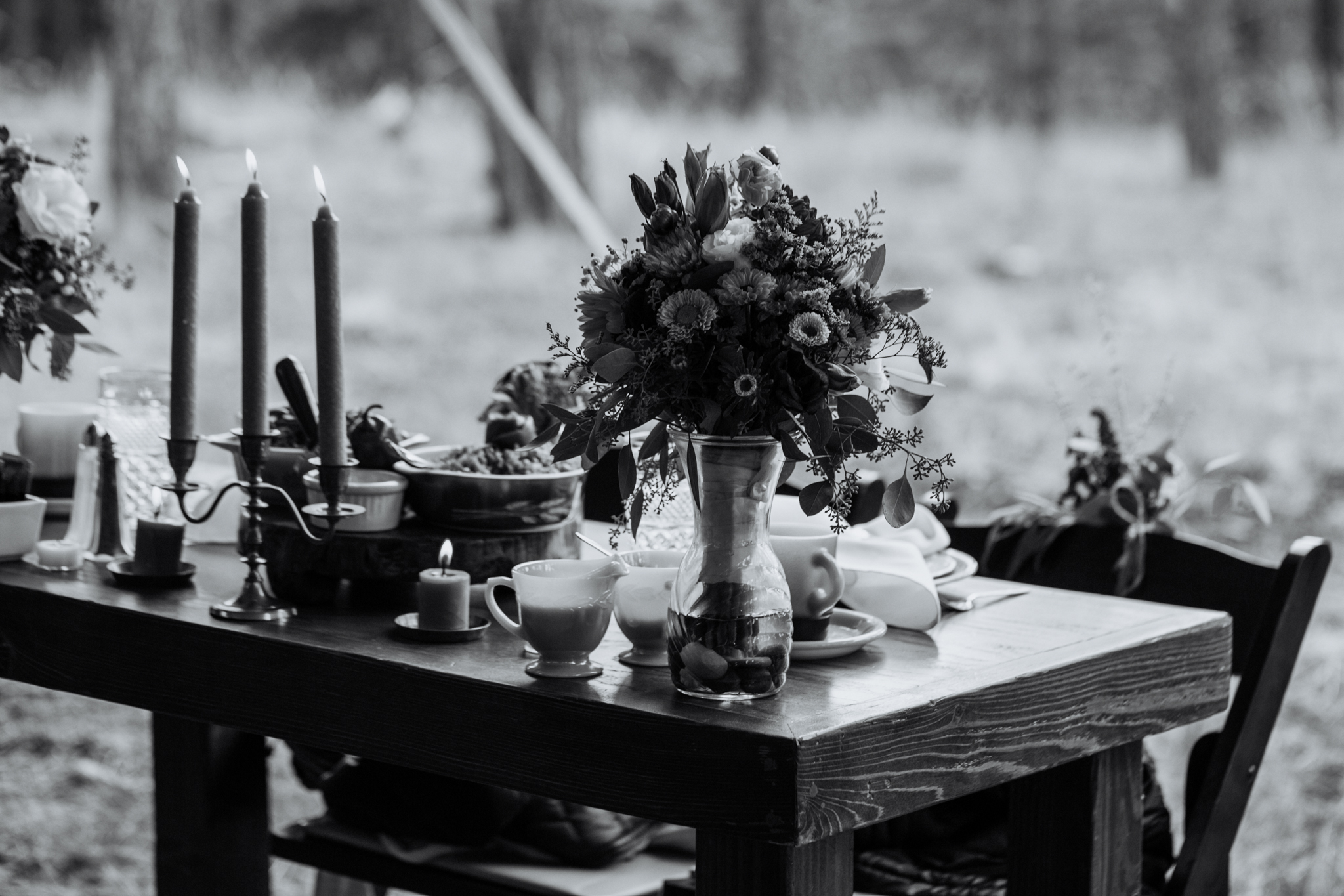 Taos New Mexico Elopement Photographer - tented backyard reception