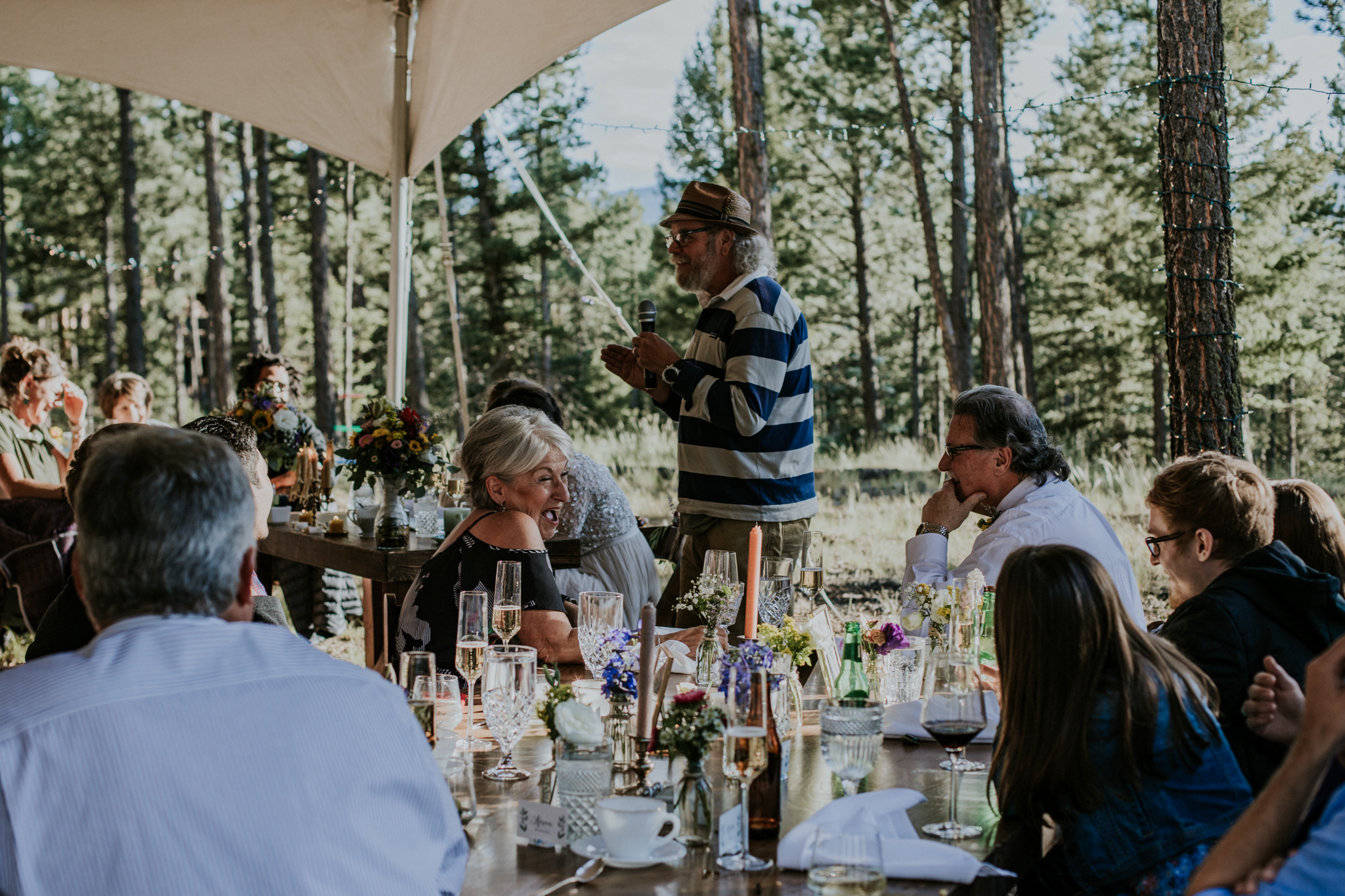 Taos New Mexico Elopement Photographer - tented backyard reception