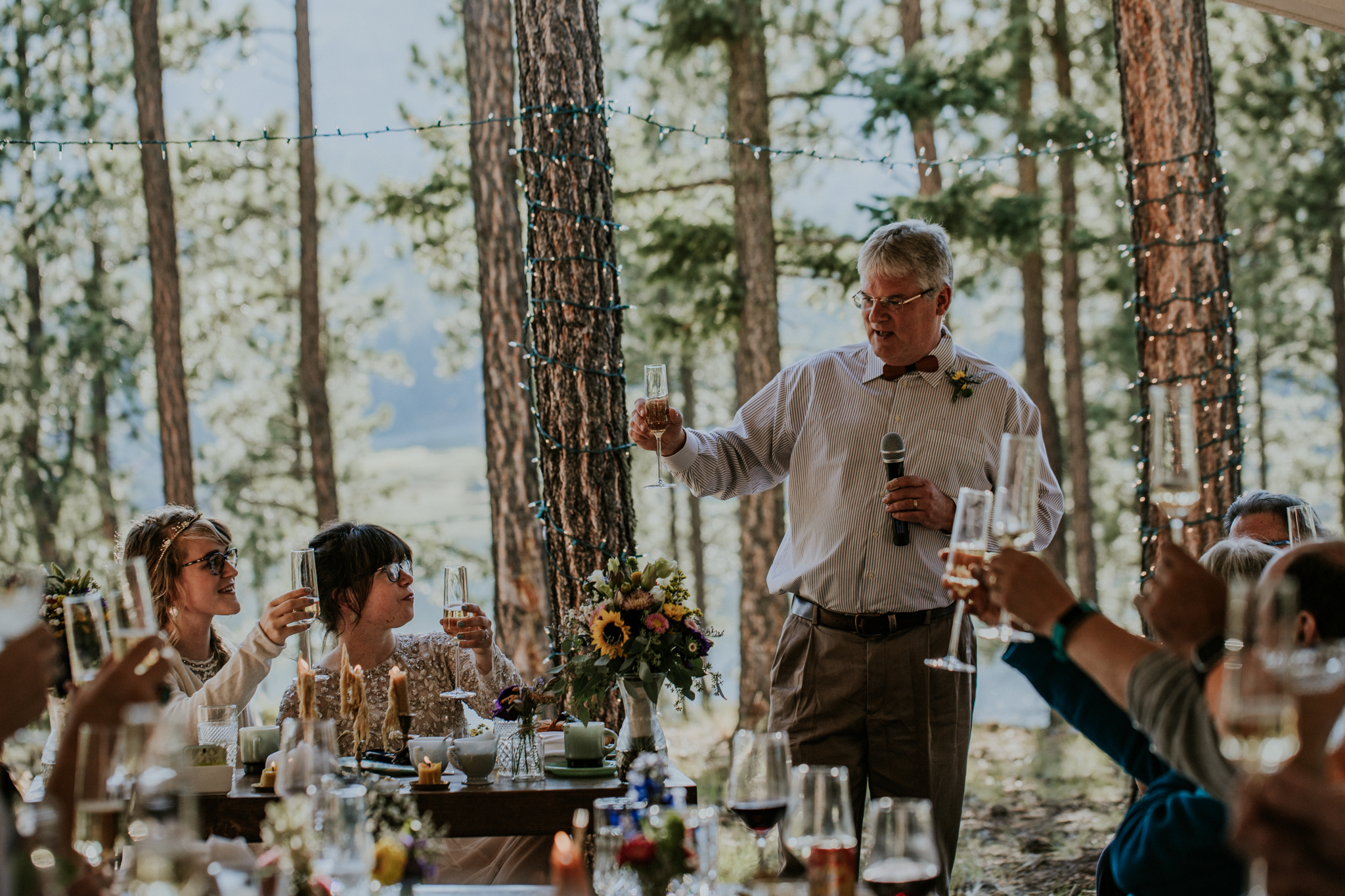 Taos New Mexico Elopement Photographer - tented backyard reception