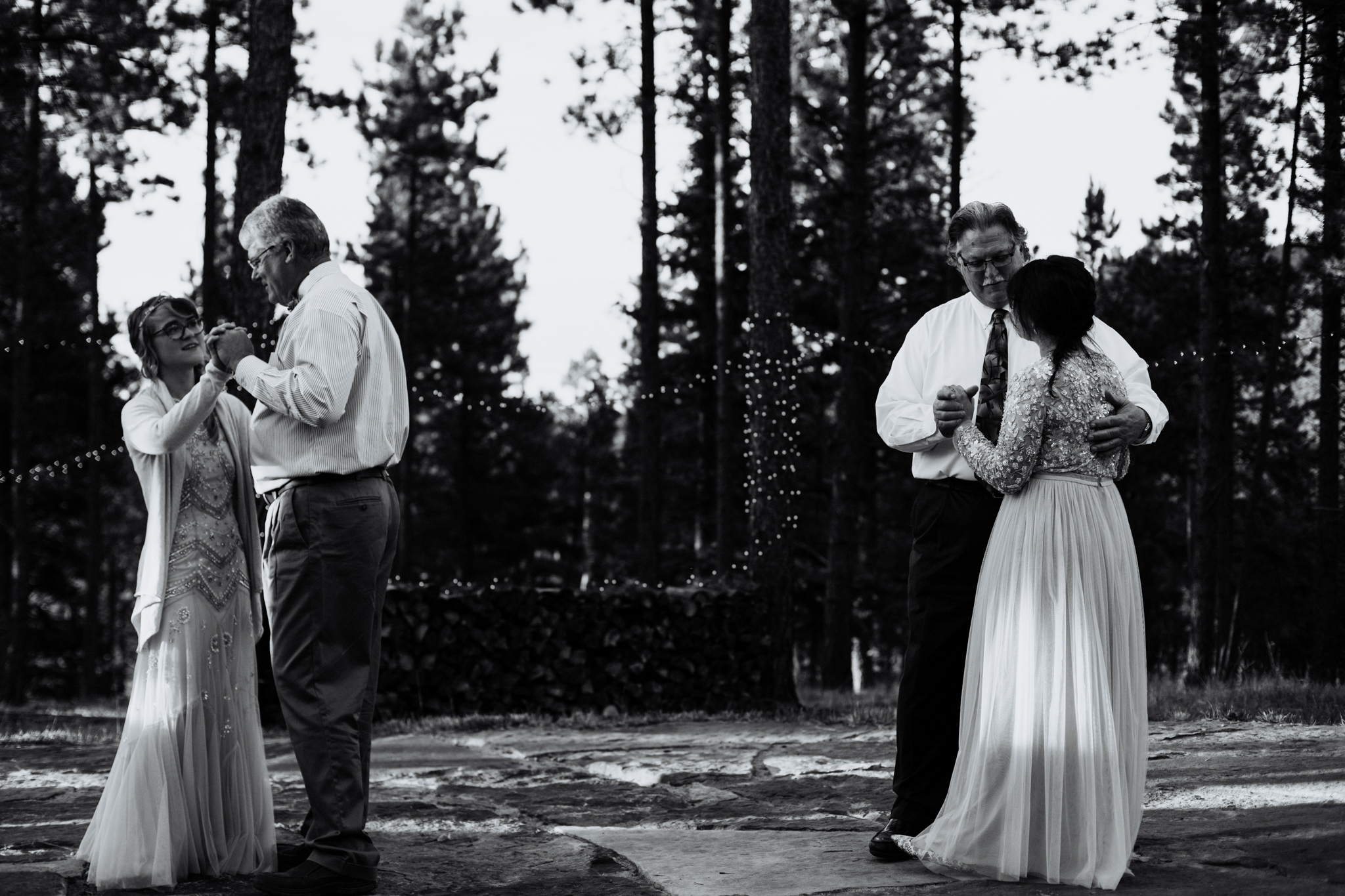 Taos New Mexico Elopement Photographer - tented backyard reception - first dance