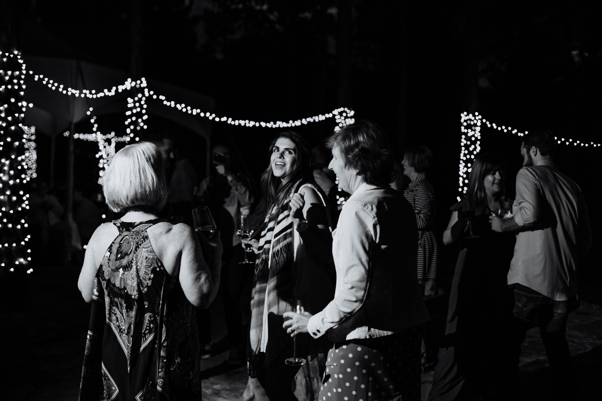 Taos New Mexico Elopement Photographer - tented backyard reception - dancing