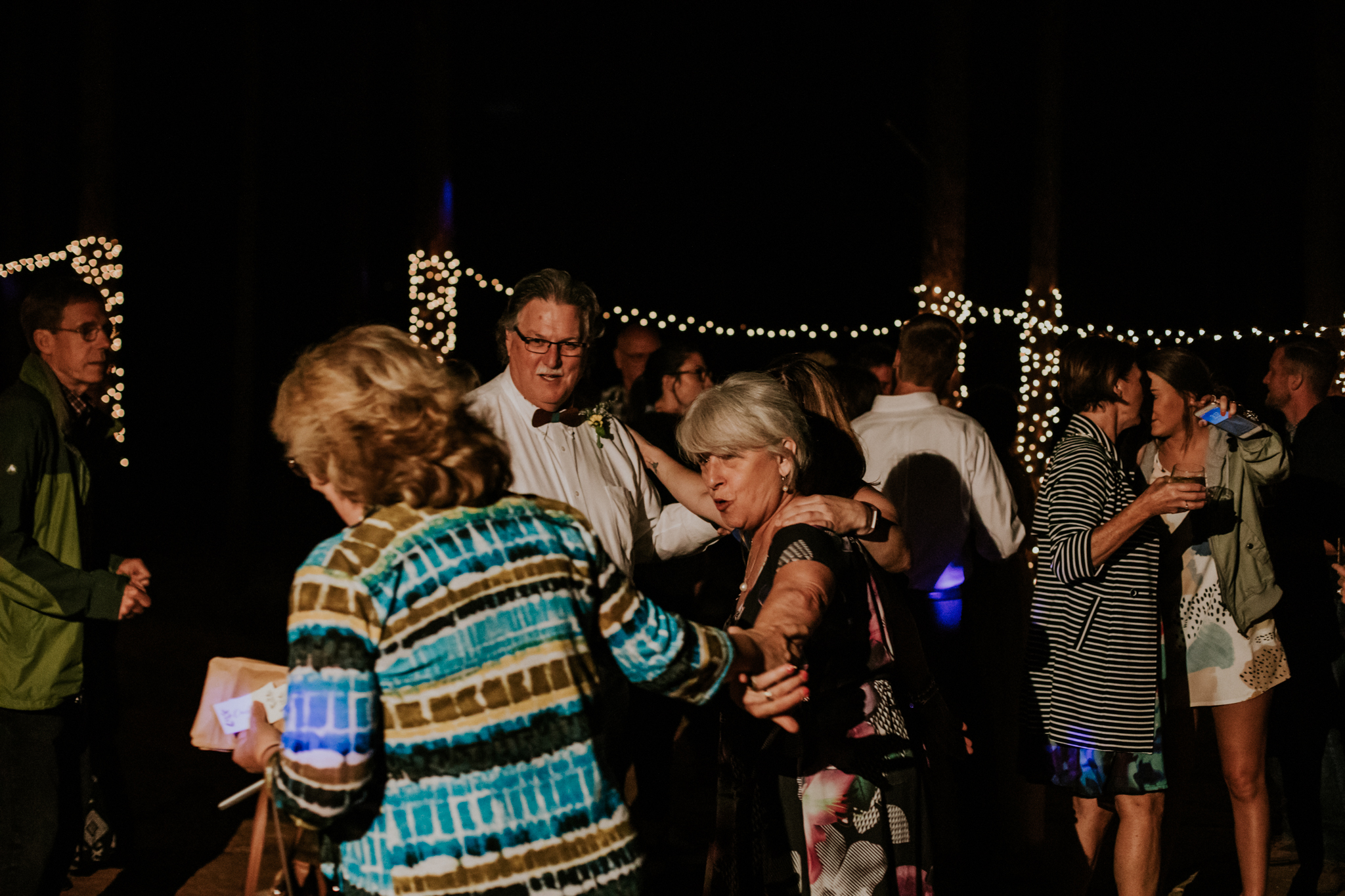 Taos New Mexico Elopement Photographer - tented backyard reception - dancing
