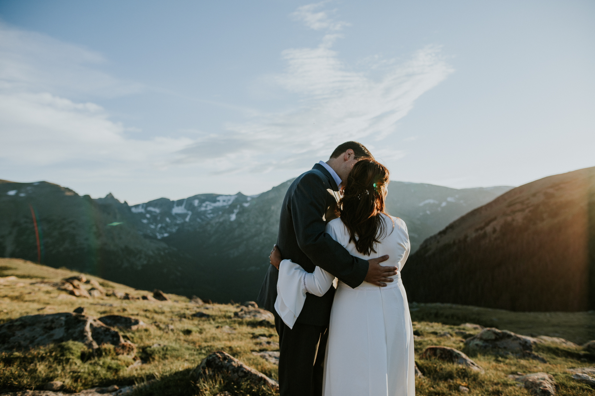 Destination Elopement Photographer - Vow of the Wild - Rocky Mountain National Park - Mountaintop Hiking Elopement - Trail Ridge Road Sunset